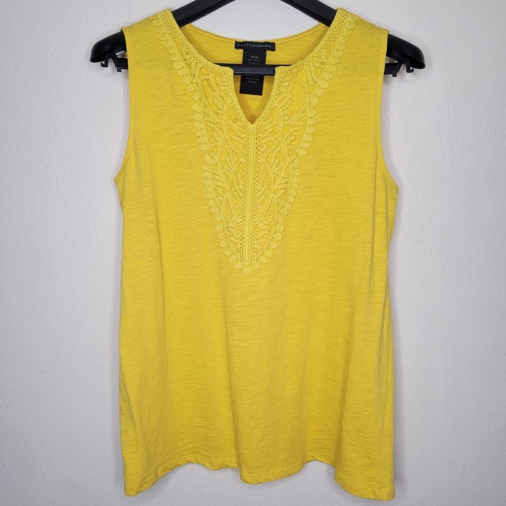 Grace Elements Crochet Sleeveless Top, Size M